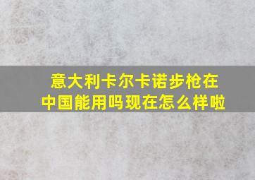 意大利卡尔卡诺步枪在中国能用吗现在怎么样啦