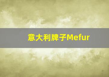 意大利牌子Mefur