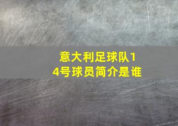 意大利足球队14号球员简介是谁