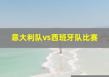 意大利队vs西班牙队比赛