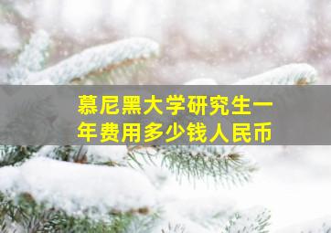 慕尼黑大学研究生一年费用多少钱人民币