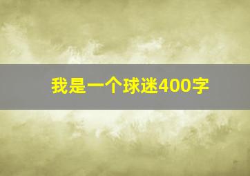 我是一个球迷400字