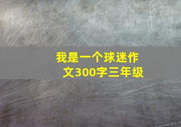 我是一个球迷作文300字三年级