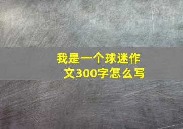 我是一个球迷作文300字怎么写