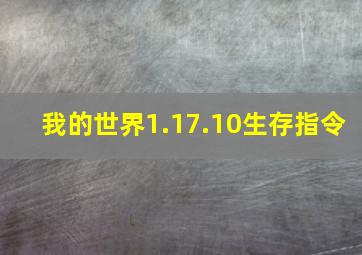 我的世界1.17.10生存指令