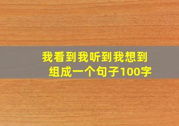 我看到我听到我想到组成一个句子100字