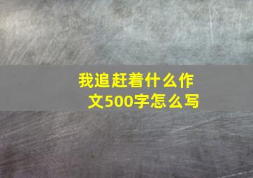 我追赶着什么作文500字怎么写