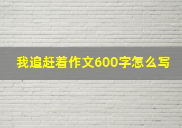 我追赶着作文600字怎么写