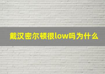 戴汉密尔顿很low吗为什么