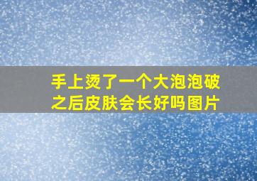 手上烫了一个大泡泡破之后皮肤会长好吗图片