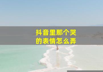 抖音里那个哭的表情怎么弄