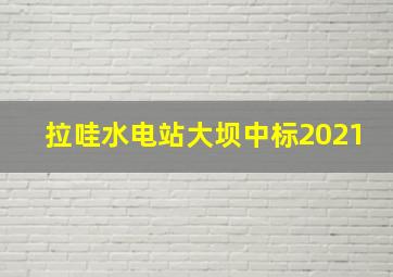 拉哇水电站大坝中标2021