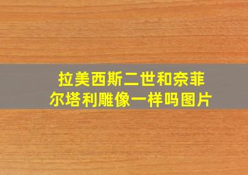 拉美西斯二世和奈菲尔塔利雕像一样吗图片