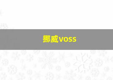 挪威voss