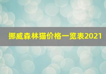 挪威森林猫价格一览表2021