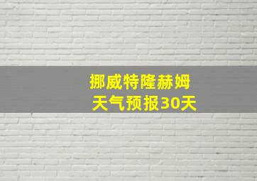 挪威特隆赫姆天气预报30天