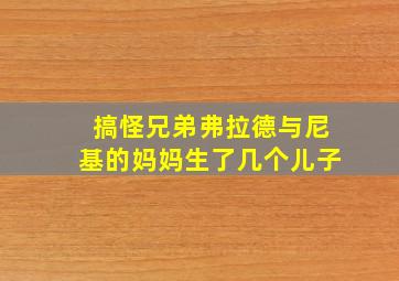 搞怪兄弟弗拉德与尼基的妈妈生了几个儿子