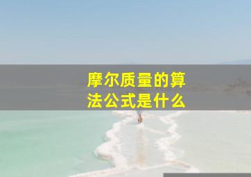 摩尔质量的算法公式是什么