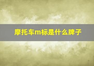 摩托车m标是什么牌子