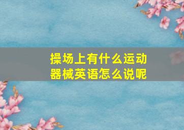 操场上有什么运动器械英语怎么说呢