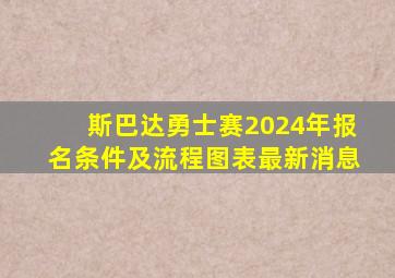 斯巴达勇士赛2024年报名条件及流程图表最新消息