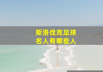 斯洛伐克足球名人有哪些人