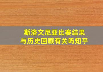 斯洛文尼亚比赛结果与历史回顾有关吗知乎