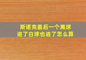 斯诺克最后一个黑球进了白球也进了怎么算