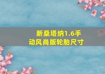 新桑塔纳1.6手动风尚版轮胎尺寸