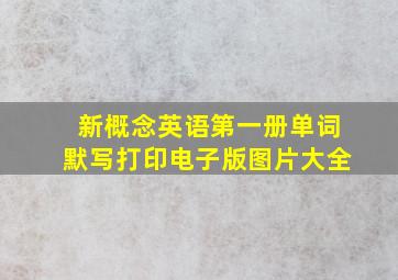 新概念英语第一册单词默写打印电子版图片大全