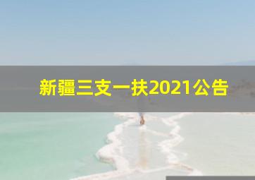 新疆三支一扶2021公告