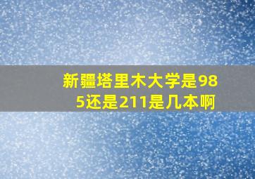 新疆塔里木大学是985还是211是几本啊