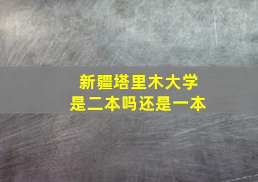 新疆塔里木大学是二本吗还是一本