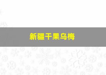 新疆干果乌梅