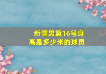 新疆男篮16号身高是多少米的球员