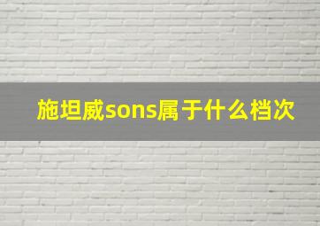 施坦威sons属于什么档次