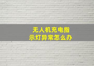 无人机充电指示灯异常怎么办