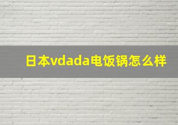 日本vdada电饭锅怎么样