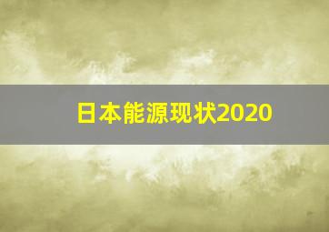 日本能源现状2020