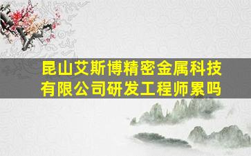 昆山艾斯博精密金属科技有限公司研发工程师累吗