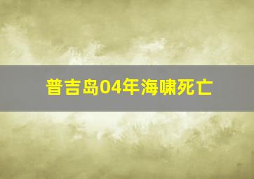 普吉岛04年海啸死亡