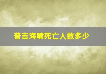 普吉海啸死亡人数多少