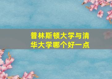 普林斯顿大学与清华大学哪个好一点