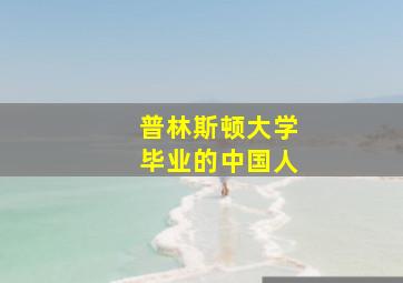 普林斯顿大学毕业的中国人