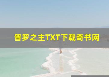 普罗之主TXT下载奇书网