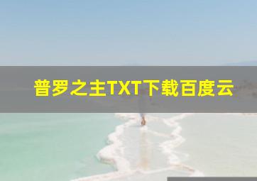 普罗之主TXT下载百度云