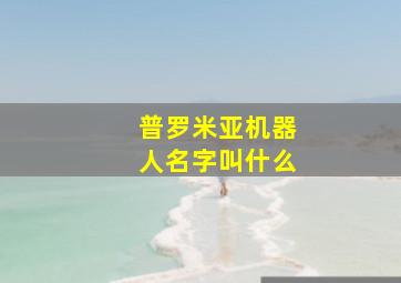 普罗米亚机器人名字叫什么