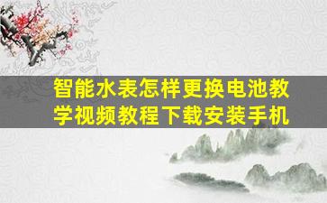 智能水表怎样更换电池教学视频教程下载安装手机