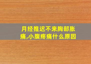 月经推迟不来胸部胀痛,小腹疼痛什么原因