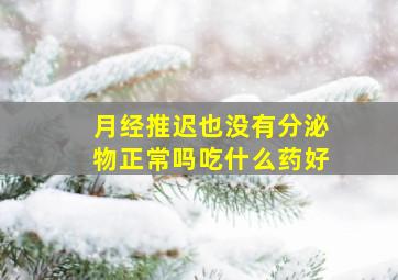 月经推迟也没有分泌物正常吗吃什么药好